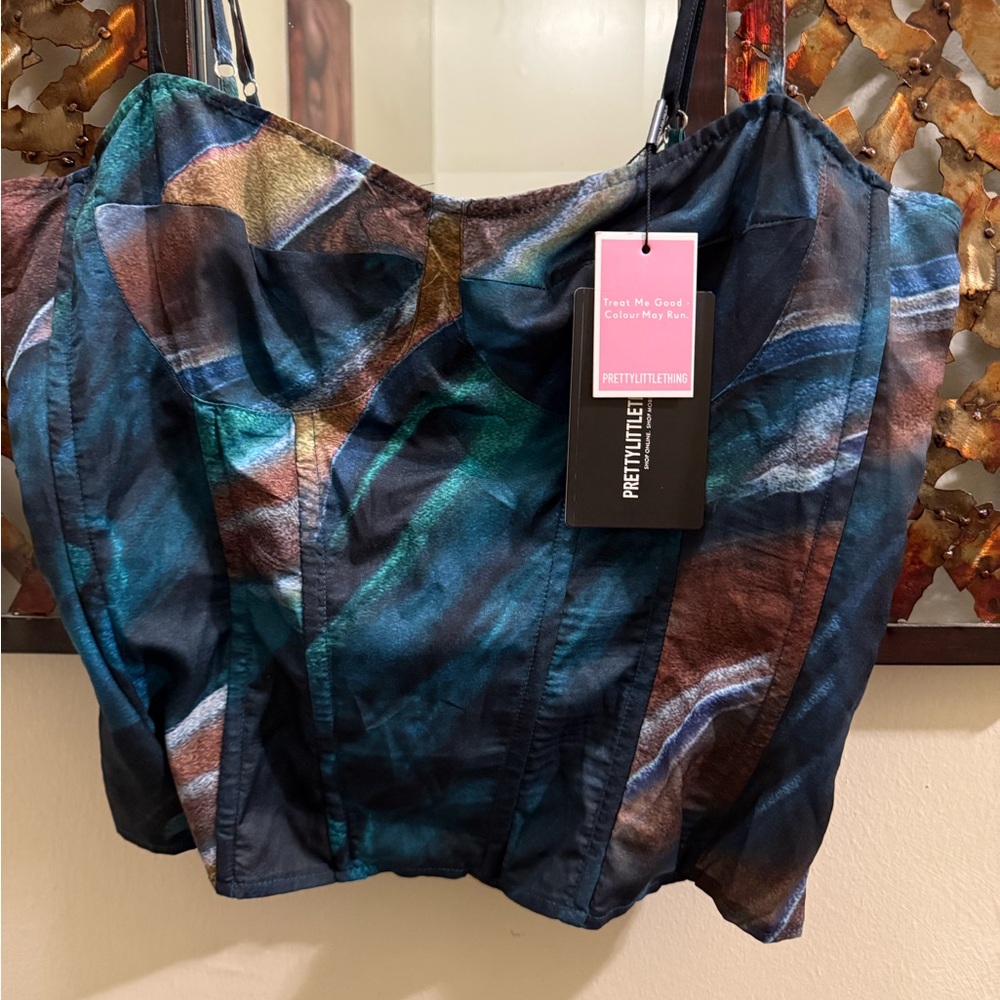 PrettyLittleThing Multicolor Corset Top